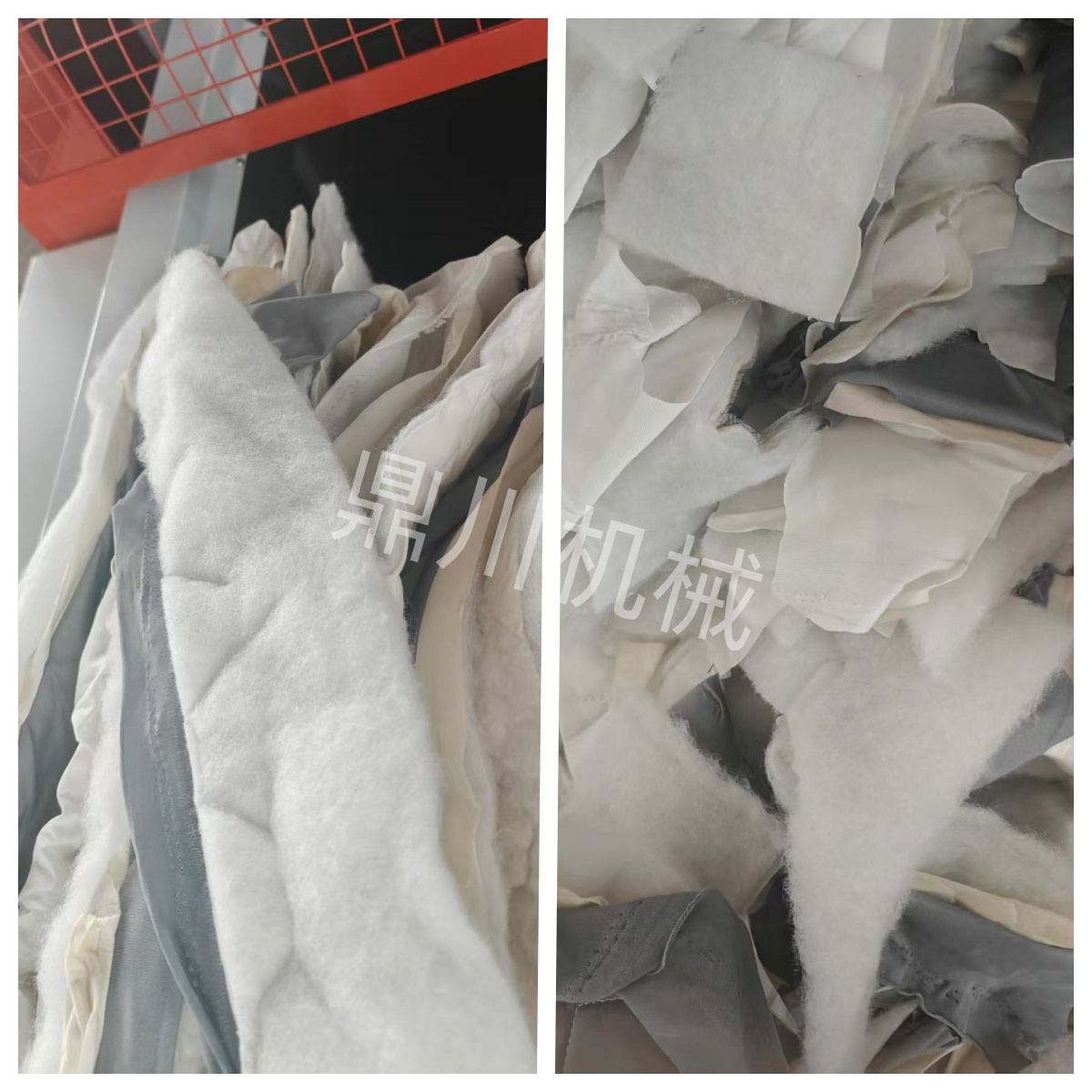 棉被芯切條對(duì)比